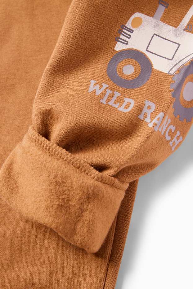 Děti - chlapci - Teplákové kalhoty - hnědá