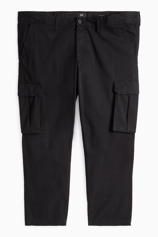 Herren - Cargohose - Tapered Fit - schwarz
