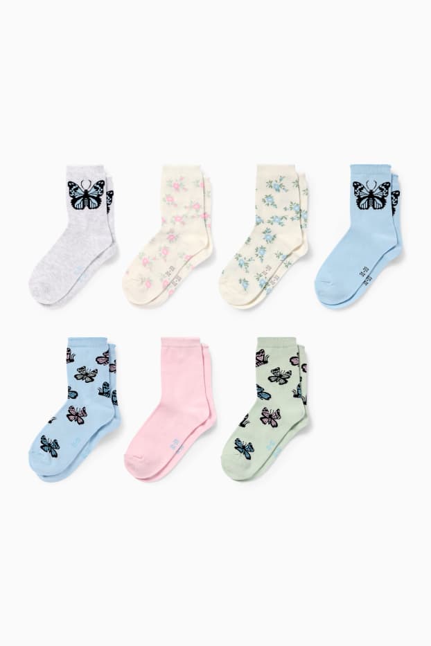 Children Girls - Socks - white / rose