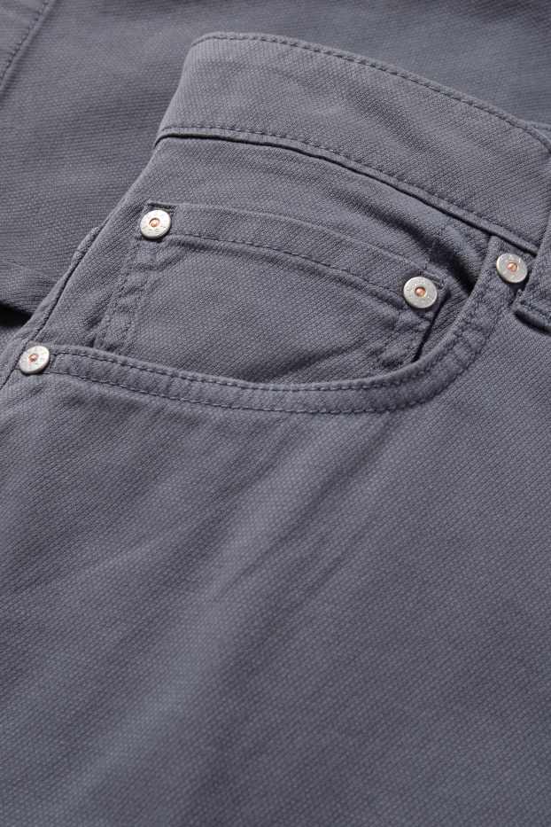 Home - Pantalons - slim fit - texturats - gris fosc