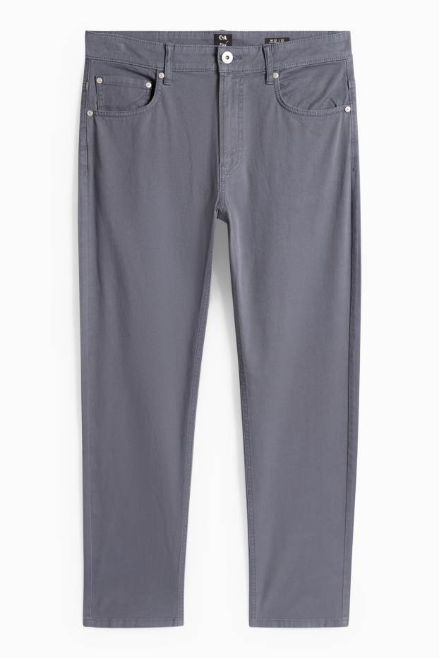Home - Pantalons - slim fit - texturats - gris fosc