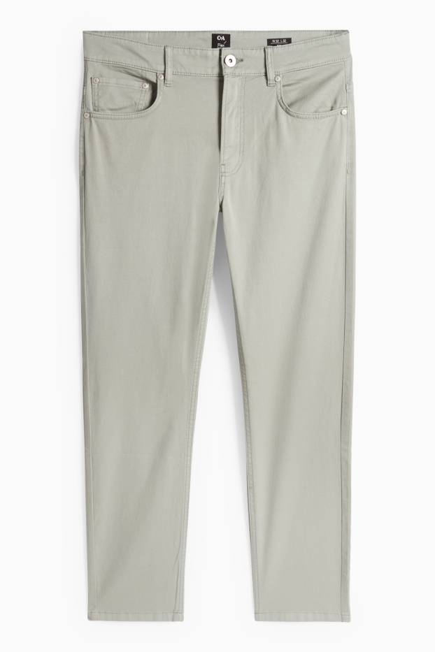Home - Pantalons - slim fit - texturats - verd clar