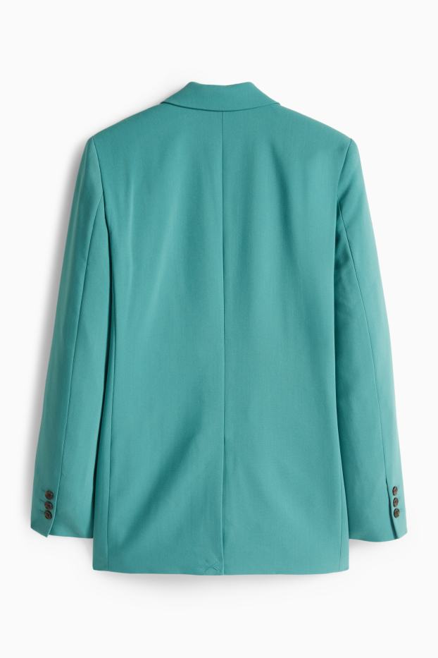 Femmes - Blazer long - relaxed fit - vert