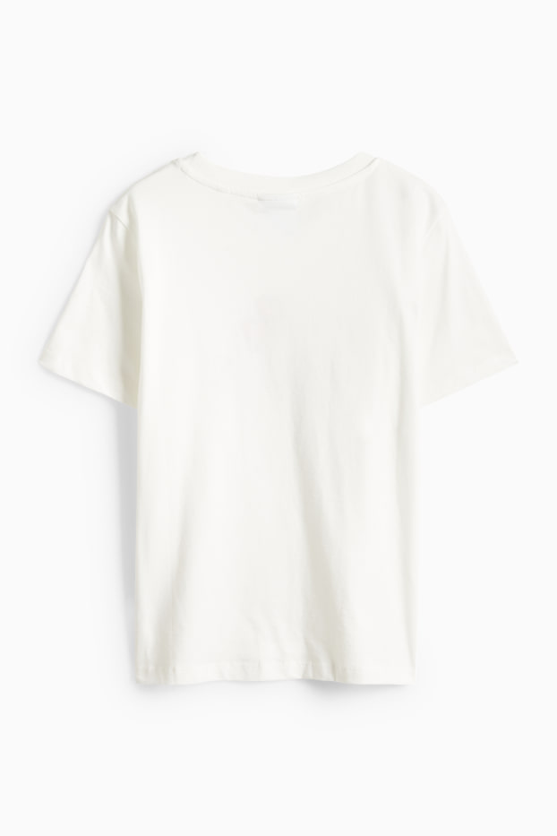 Damen - T-Shirt - Regular Fit - Micky Maus - weiß