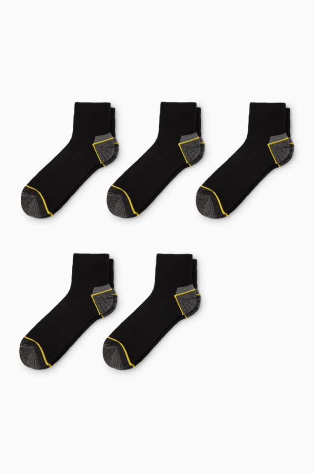 Men - Multipack of 5 - short socks - black