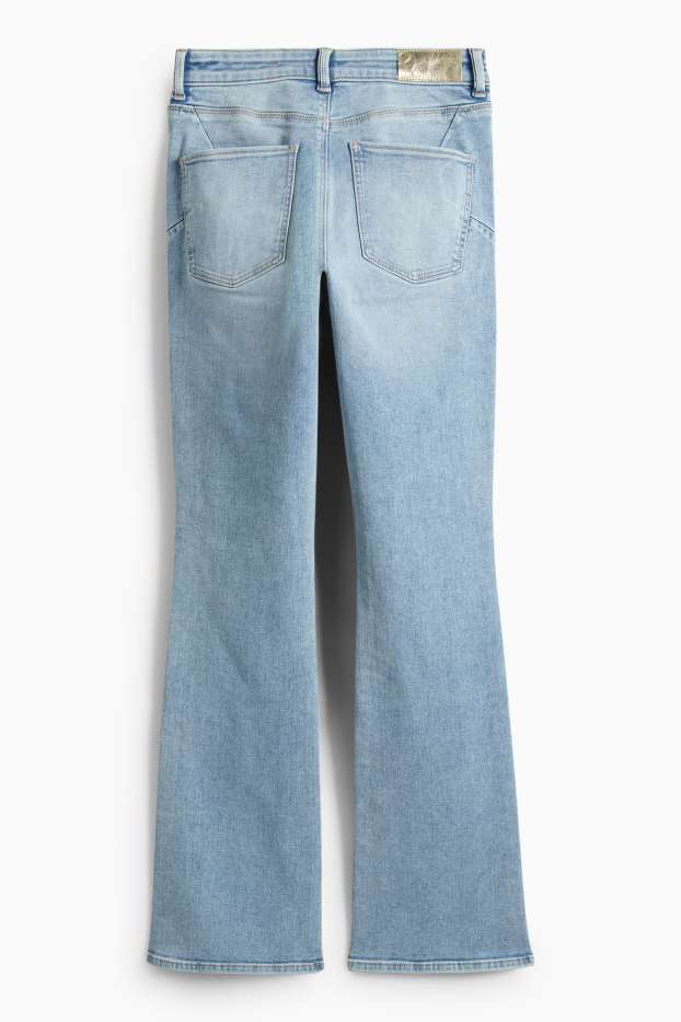 Dámské - Bootcut jeans - mid waist - tvarující džíny - LYCRA® - džíny - světle modré