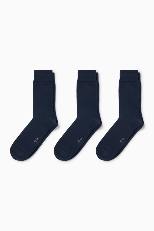 Uomo - Confezione da 3 - calze - blu scuro