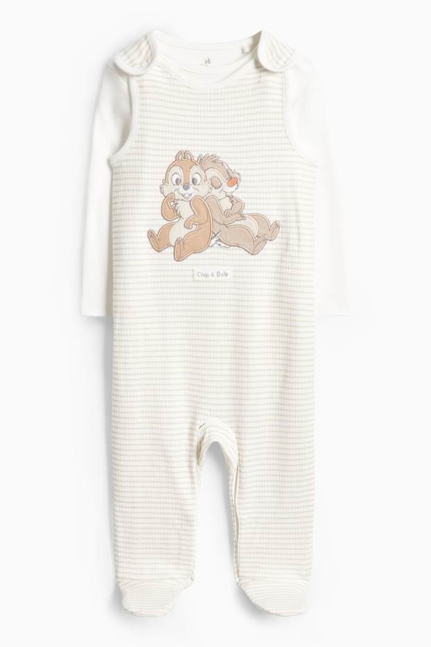 Unisex - Sada dětského overalu - světle béžová