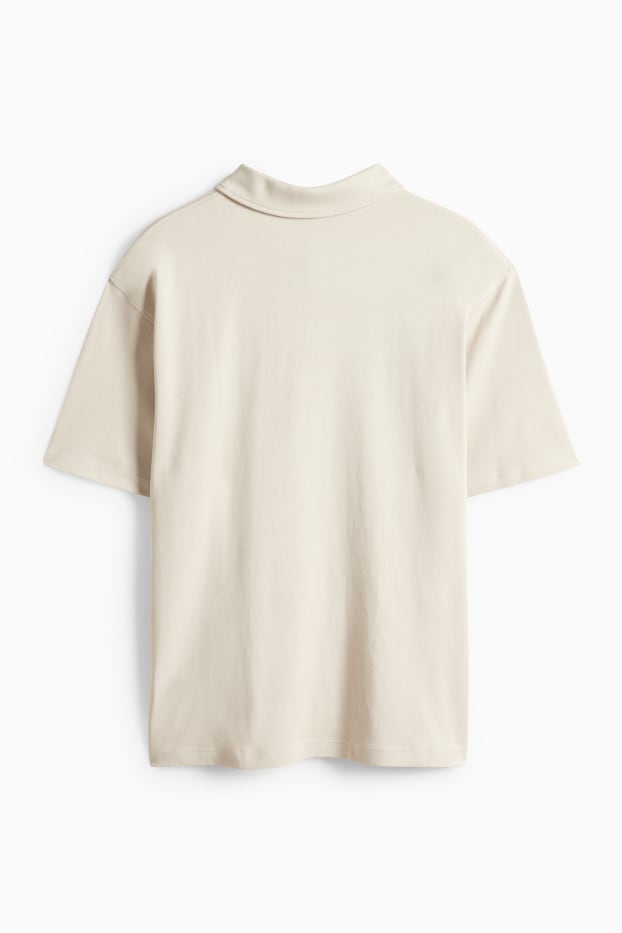 Bărbați - Tricou polo - relaxed fit - bej