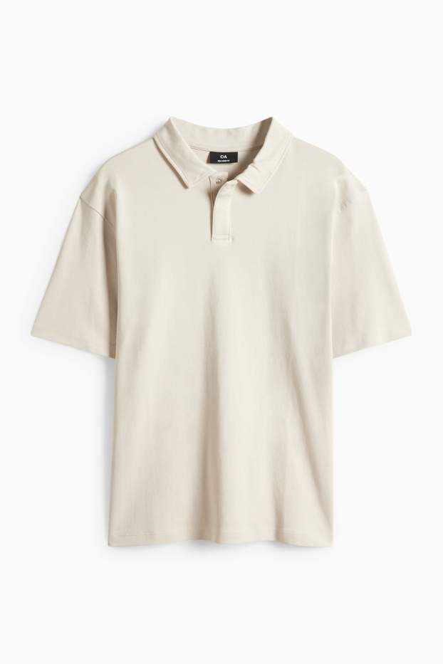 Bărbați - Tricou polo - relaxed fit - bej