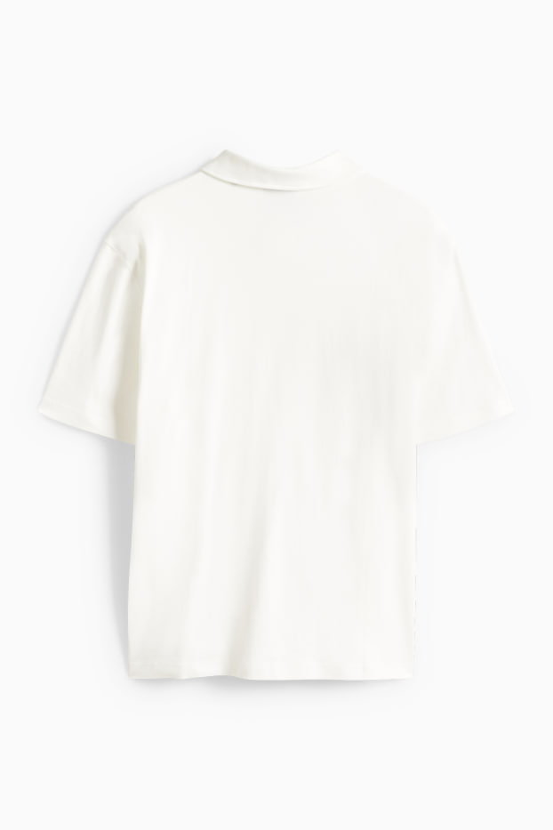 Bărbați - Tricou polo - relaxed fit - alb