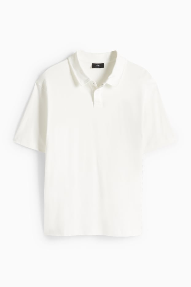 Bărbați - Tricou polo - relaxed fit - alb