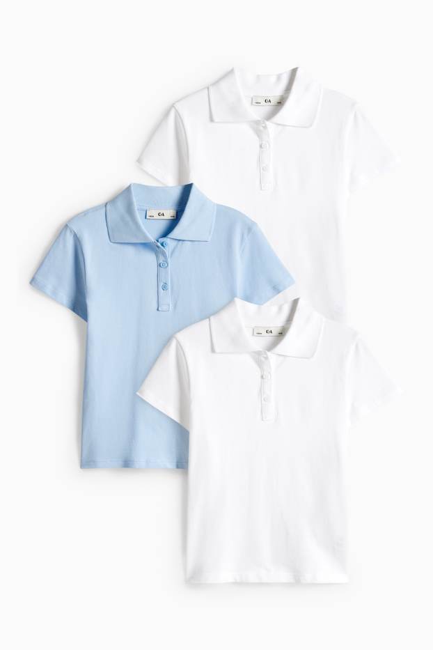 Enfants filles - T-shirt - blanc / bleu clair