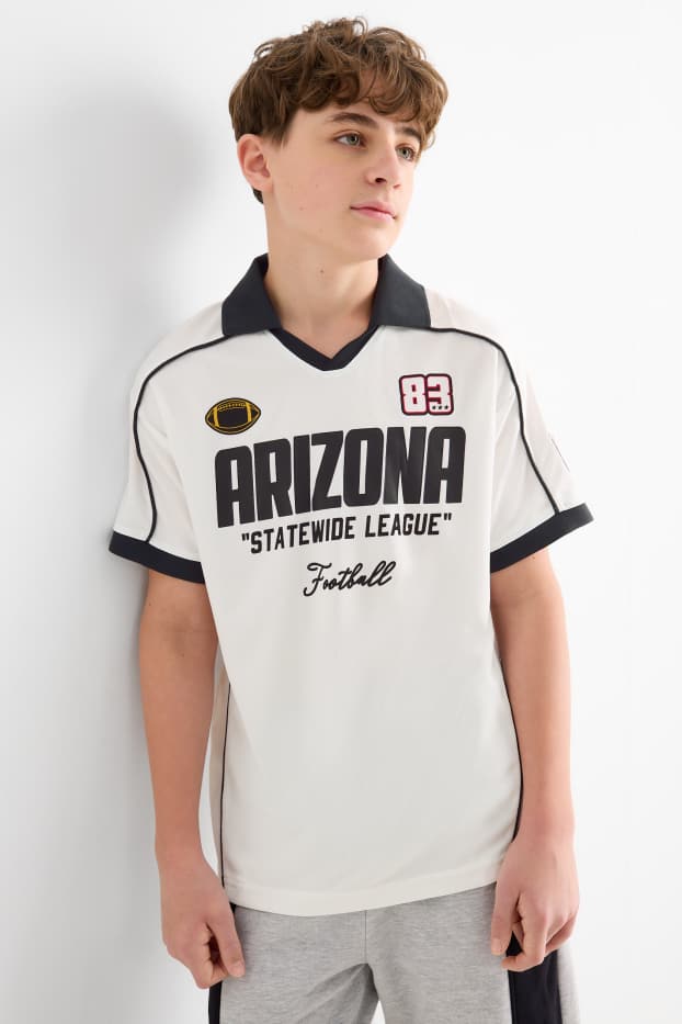 Enfants garçons - Football - T-shirt de sport - blanc