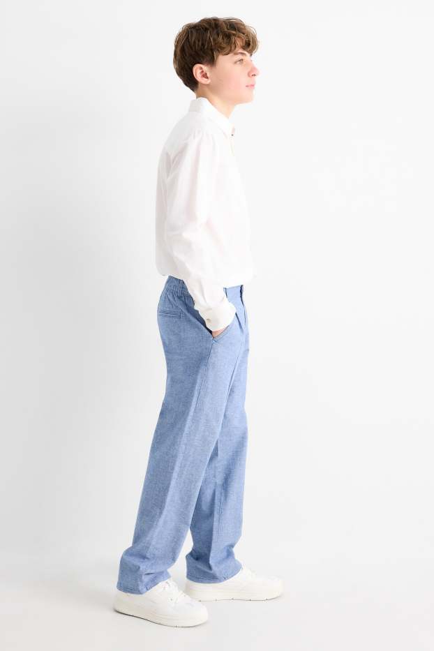 Děti - chlapci - Kalhoty - světle modrá