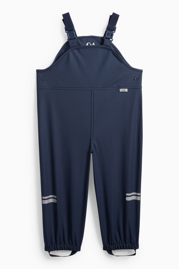 Enfants garçons - Pantalon de pluie - imperméable - bleu foncé