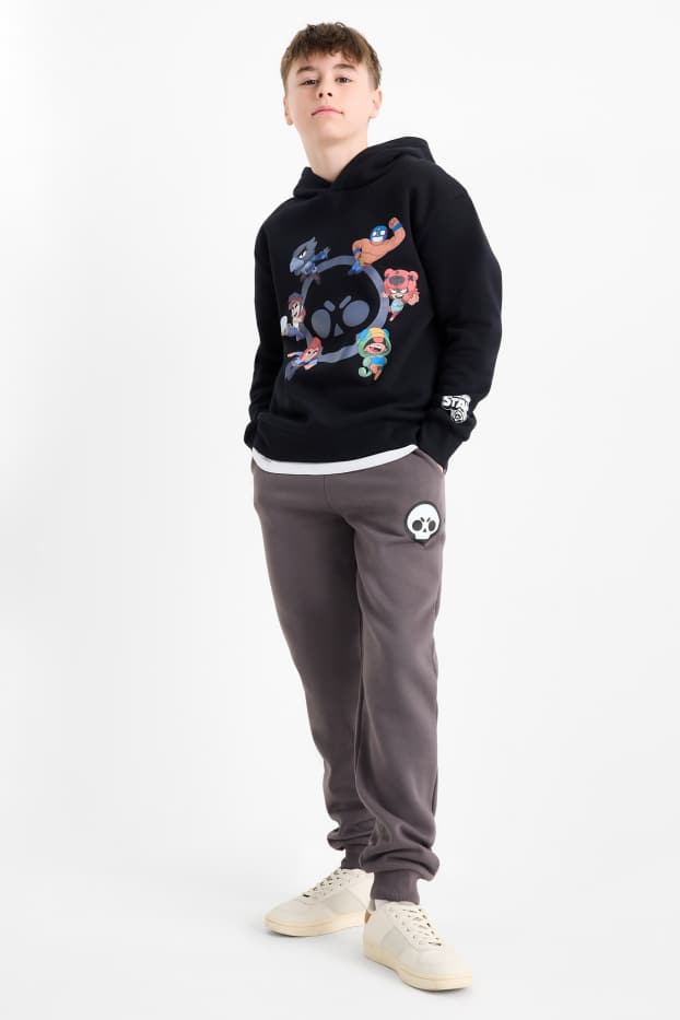 Children Boys - Brawl Stars - set - hoodie and joggers - 2 piece - black