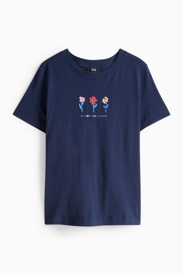 Femmes - T-shirt - bleu foncé