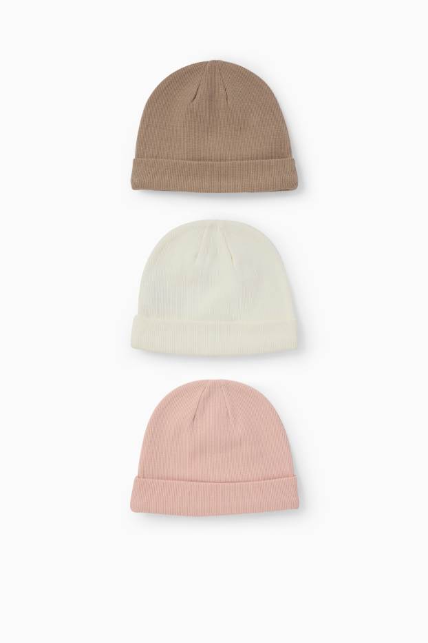Neonate - Cappellino neonati - rosa / beige