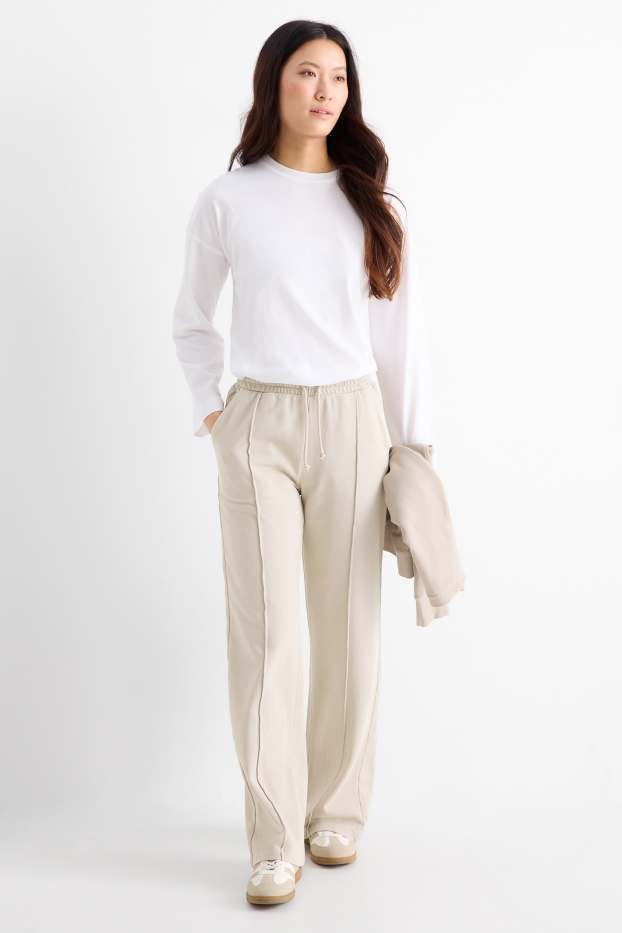 Femmes - Bas de jogging - beige clair