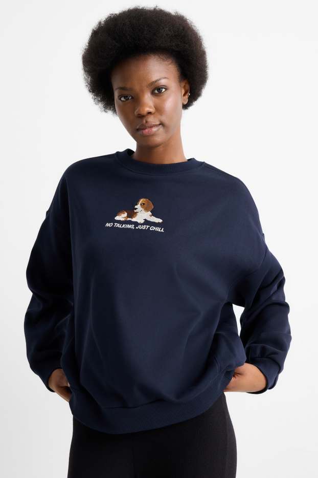 Femmes - Sweat Oversize - bleu foncé