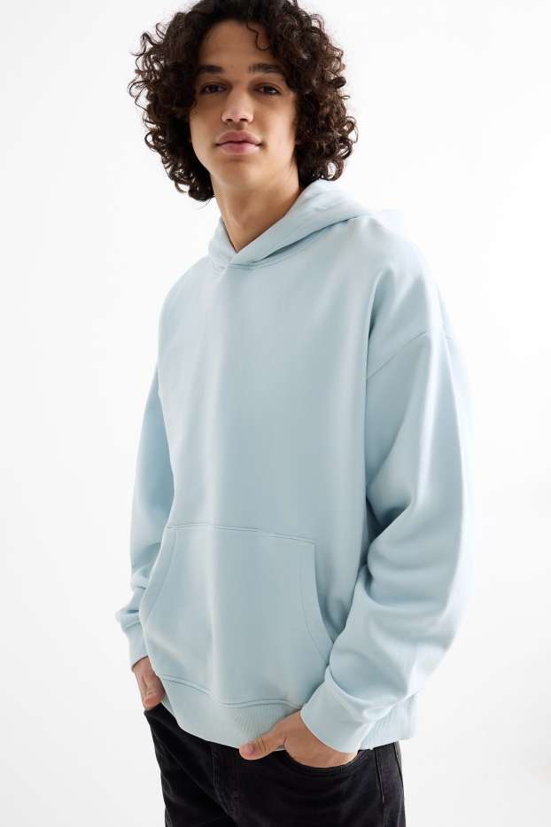 Heren - Oversized hoodie - lichtblauw