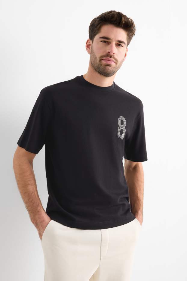 Home - Samarreta de màniga curta tècnica - relaxed fit - negre