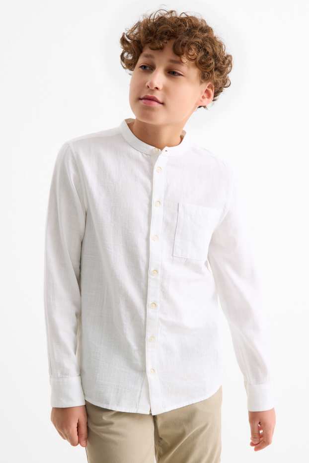 Kinder Jungen - Hemd - weiss