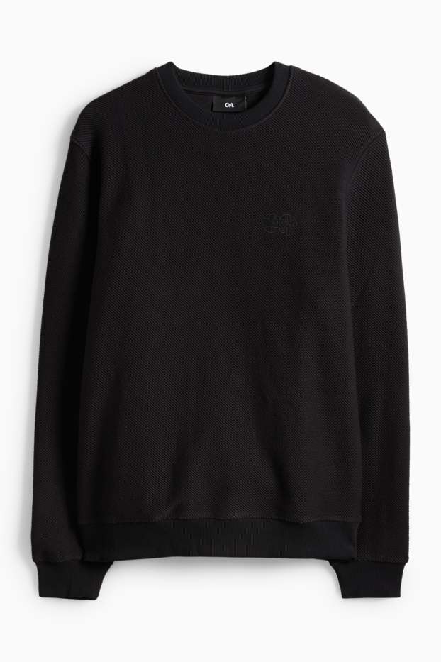 Home - Dessuadora - texturada - negre