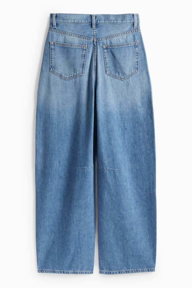 Femmes - Jean ballon - mid waist - jean bleu clair