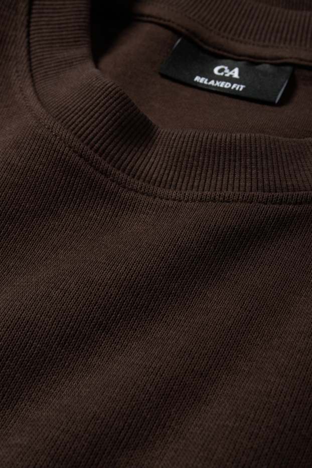 Uomo - T-shirt - relaxed fit - marrone scuro