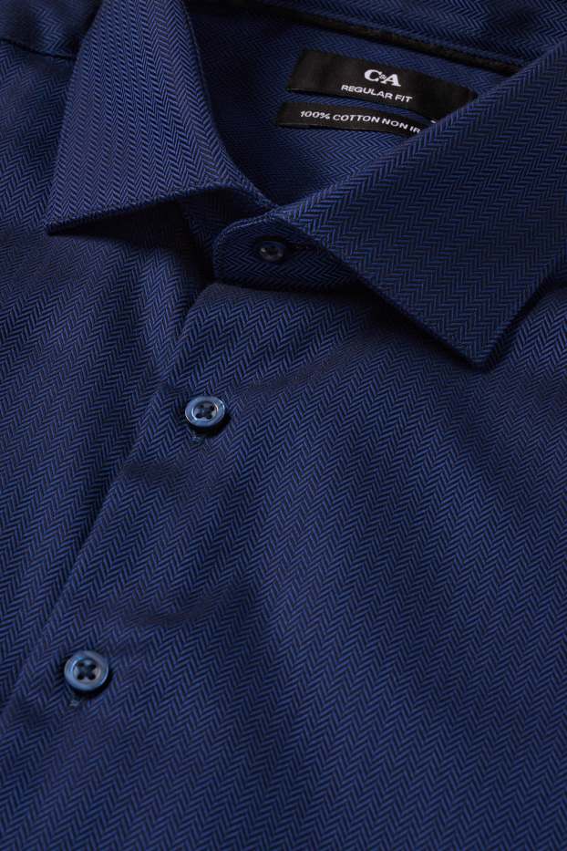 Home - Camisa - blau fosc