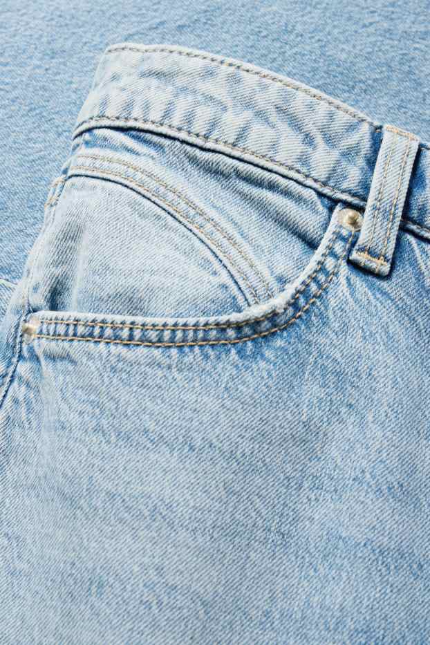 Dona - Wide leg Jeans - mid waist - texà blau clar