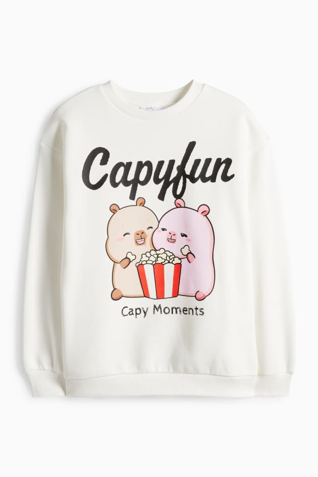 Enfants filles - CapyFun - sweat - blanc