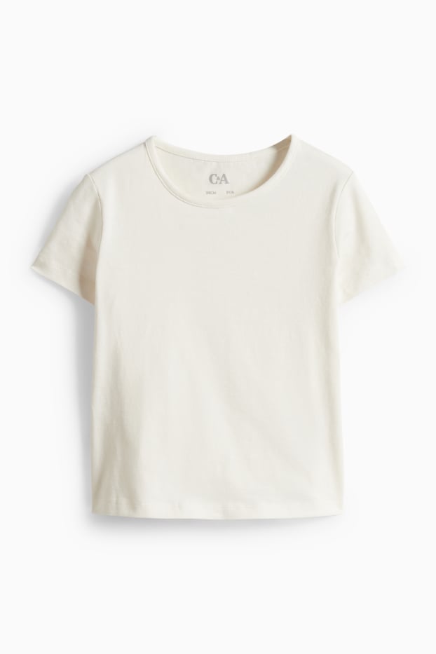 Kinder Mädchen - Blume - Set - Kurzarmshirt und Jeans-Latzhose - 2 teilig - helljeansblau