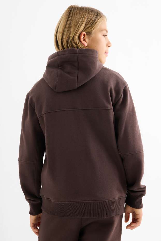 Children Boys - Hoodie - dark brown
