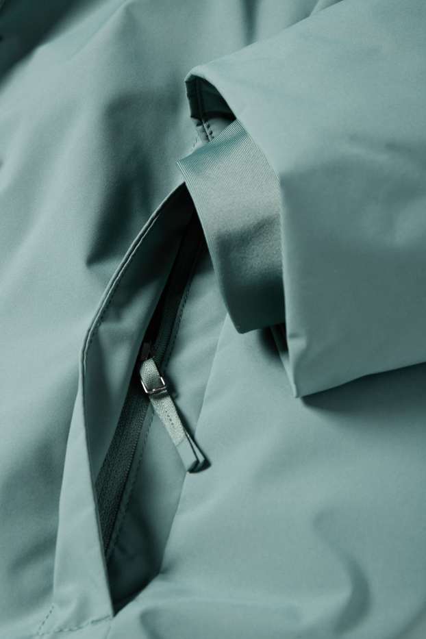 Damen - Jacke mit Kapuze - gefüttert - wasserabweisend - grün