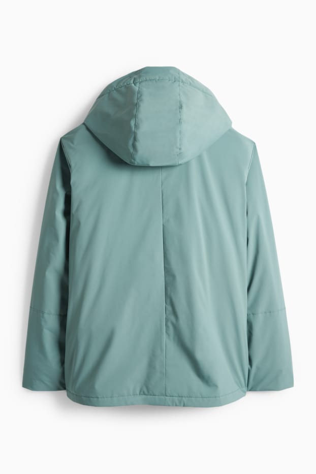 Damen - Jacke mit Kapuze - gefüttert - wasserabweisend - grün