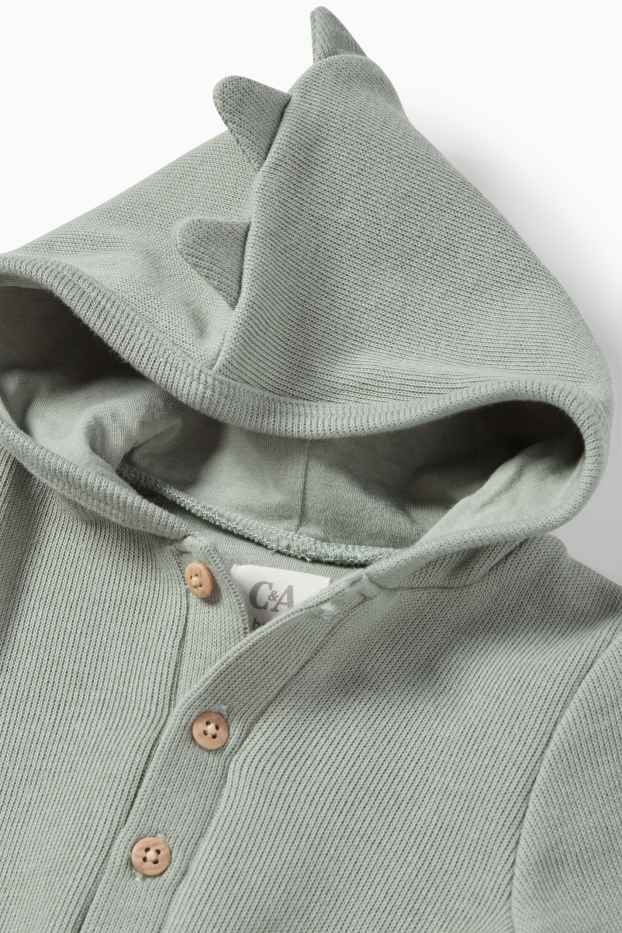 Baby Buben - Dino - Baby-Overall - gerippt - grün