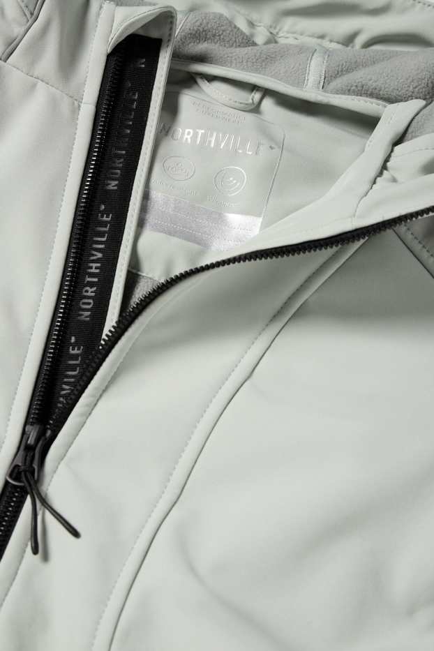 Bambine - Giacca softshell con cappuccio - impermeabile - verde menta