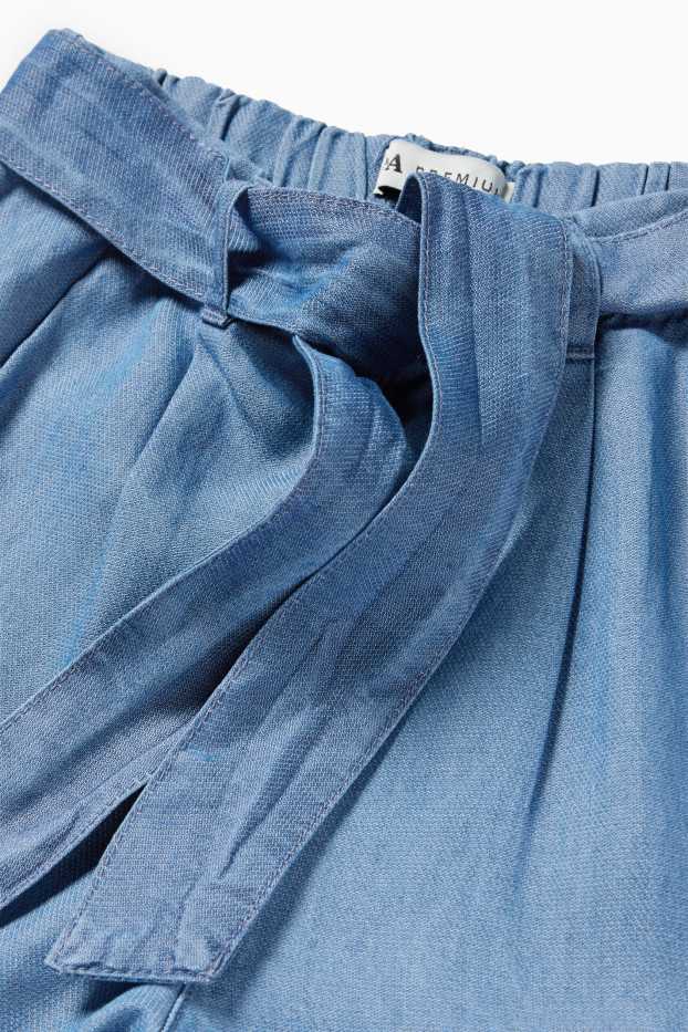 Kinderen: meisjes - Pantalon - denim look - blauw