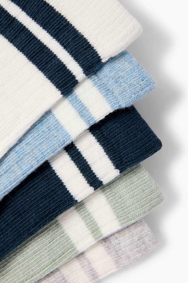 Bébés garçons - Lot de 5 paires - chaussettes bébé - blanc / bleu