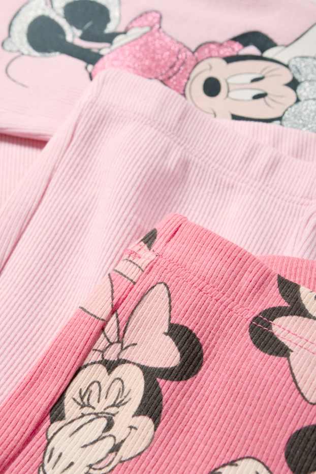 Copii - Fete - Multipack 2 perechi - Minnie Mouse - colanți evazați - reiați - roz