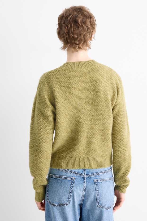 Dámské - Svetr - strukturovaný - světle zelená