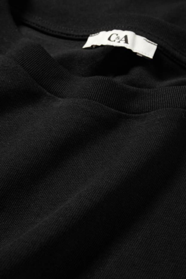 Dámské - Tričko - relaxed fit - černá