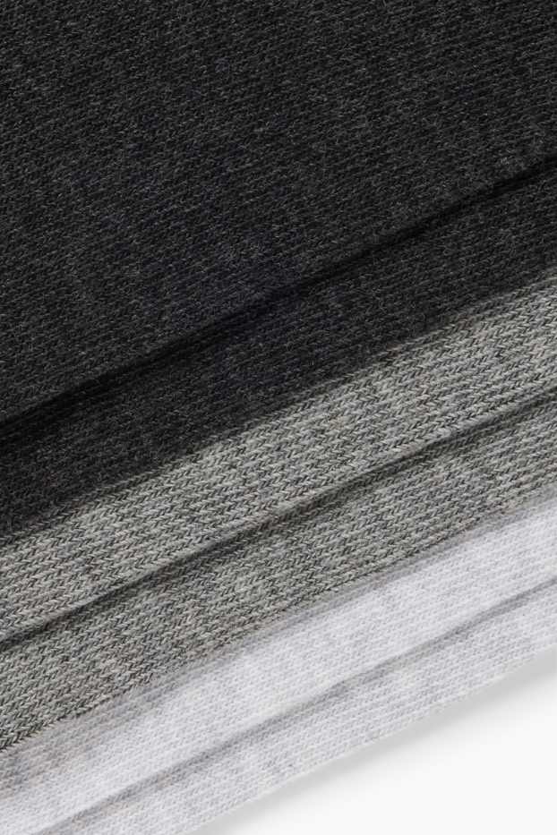 Pánské - Multipack 7 ks - ponožky do tenisek - tmavošedá / světle modrá