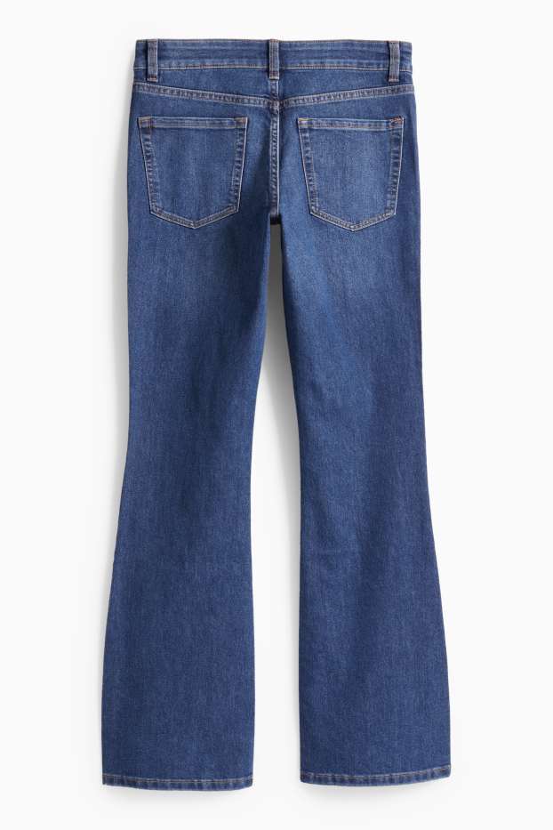 Femei - Bootcut jeans - talie joasă - denim-albastru