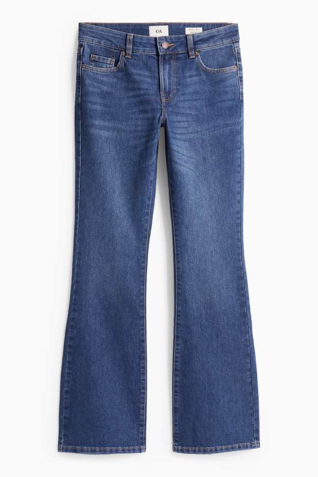 Femei - Bootcut jeans - talie joasă - denim-albastru