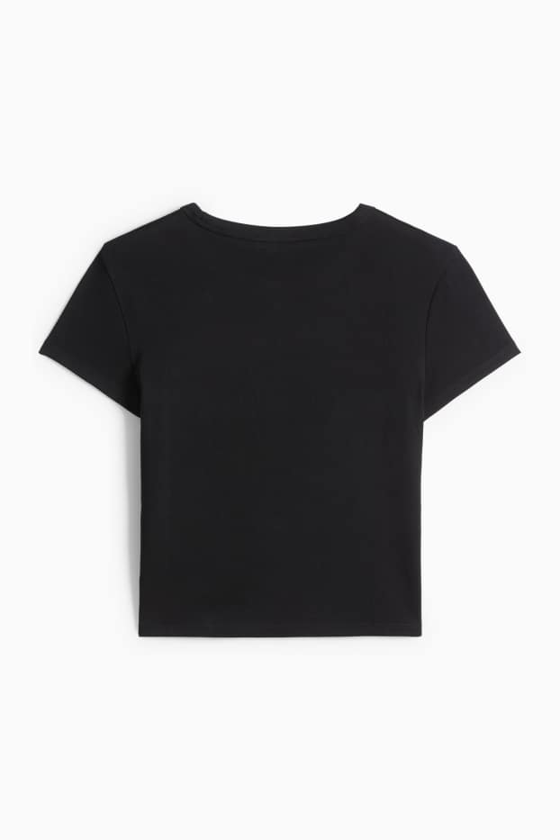 Damen - T-Shirt - Slim Fit - schwarz