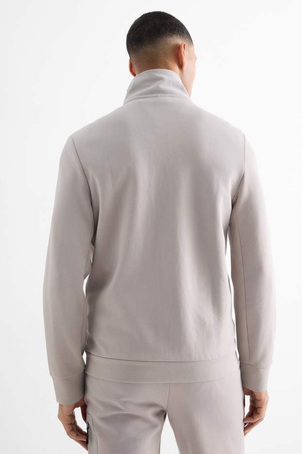 Uomo - Felpa con zip - grigio chiaro